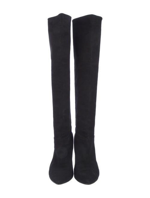 Tamara Mellon Suede Studded Accents Boots