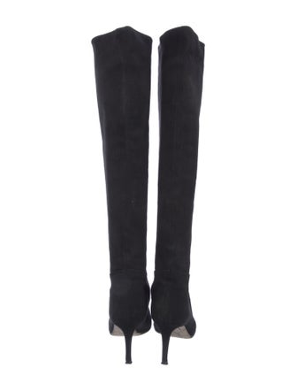 Tamara Mellon Suede Studded Accents Boots