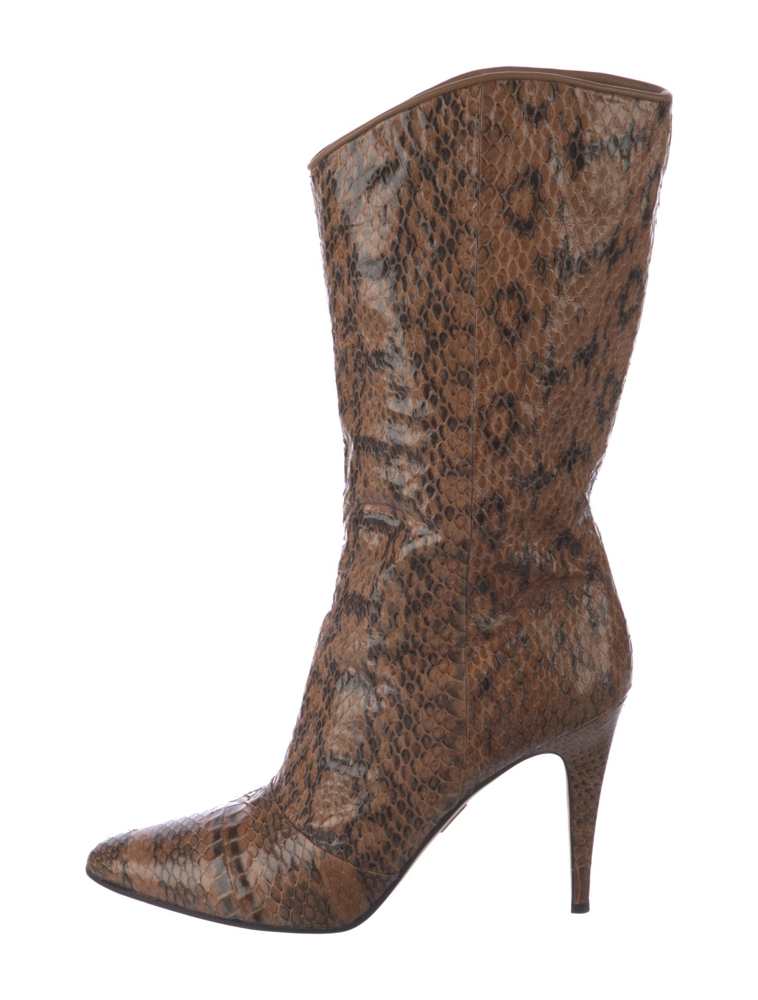 Tamara Mellon Snakeskin Animal Print Boots