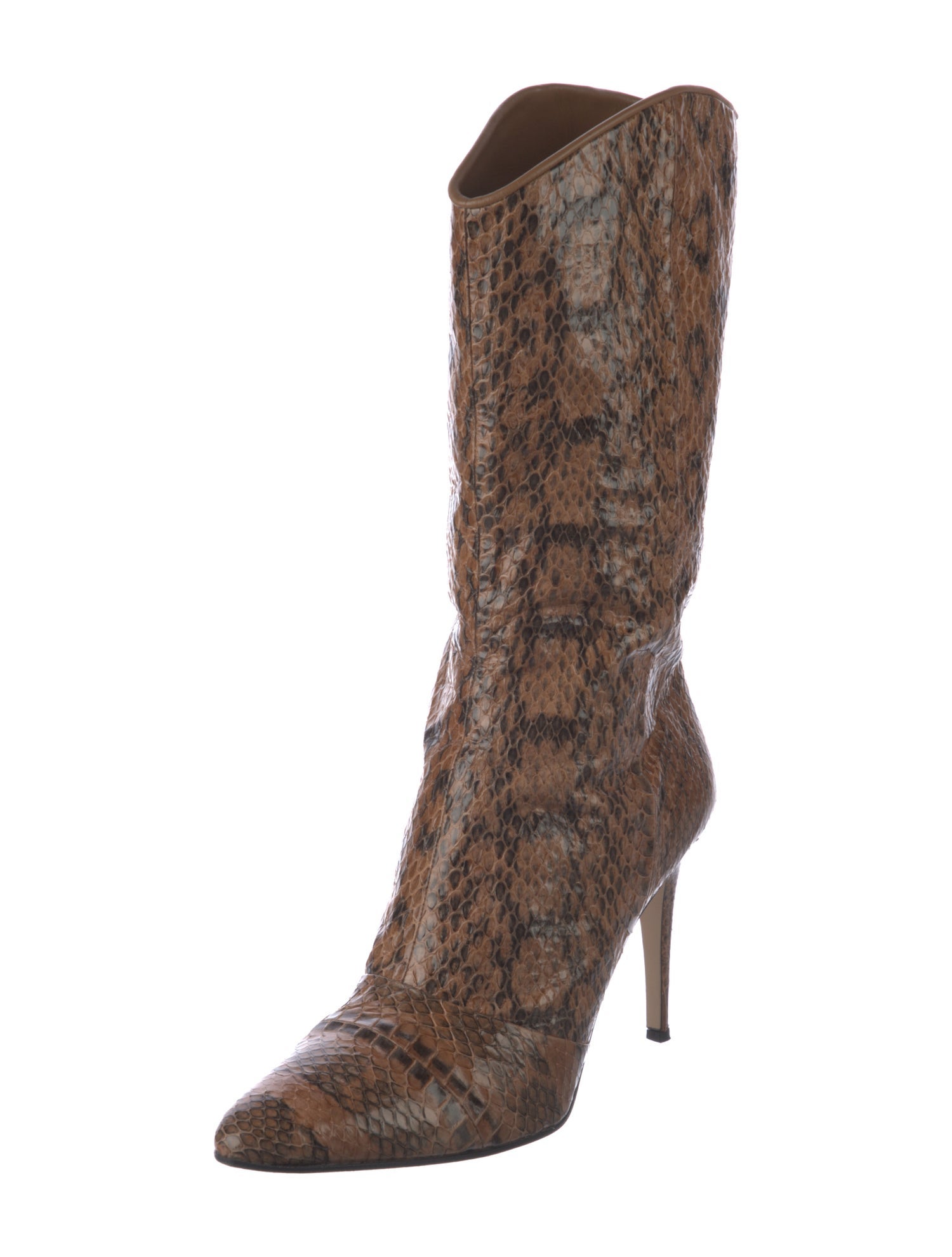 Tamara Mellon Snakeskin Animal Print Boots