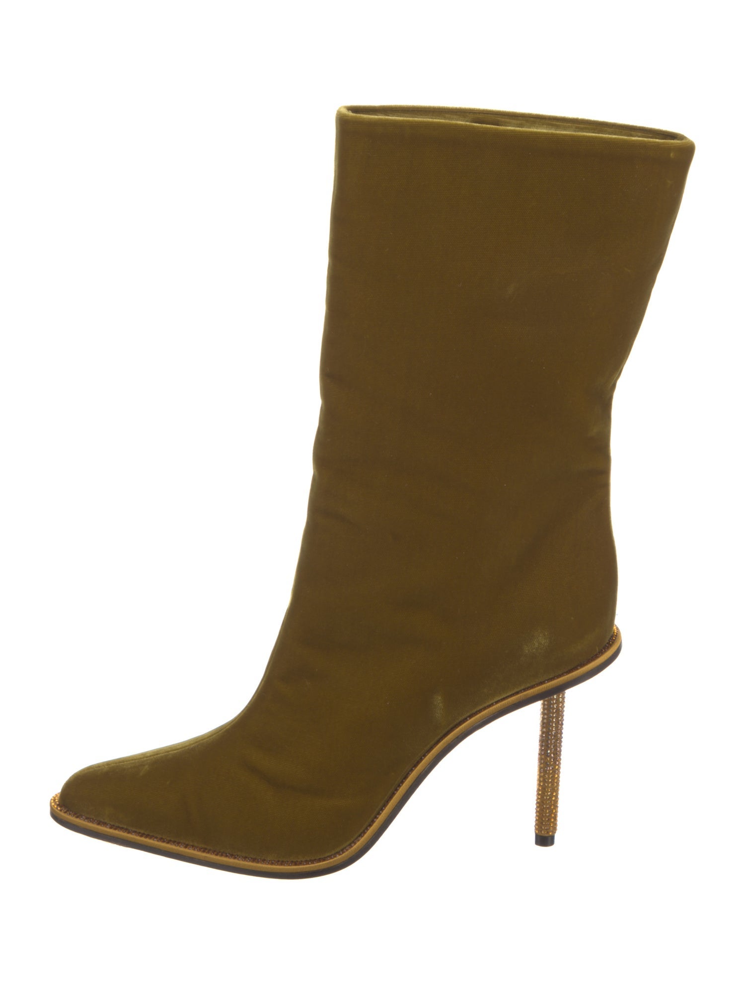 Tamara Mellon Velvet Crystal Embellishments Boots