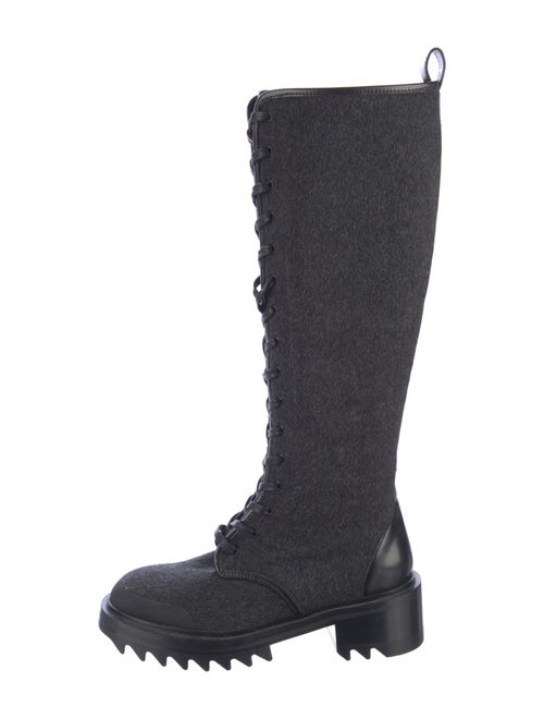 Tamara Mellon Wool Lace-Up Boots