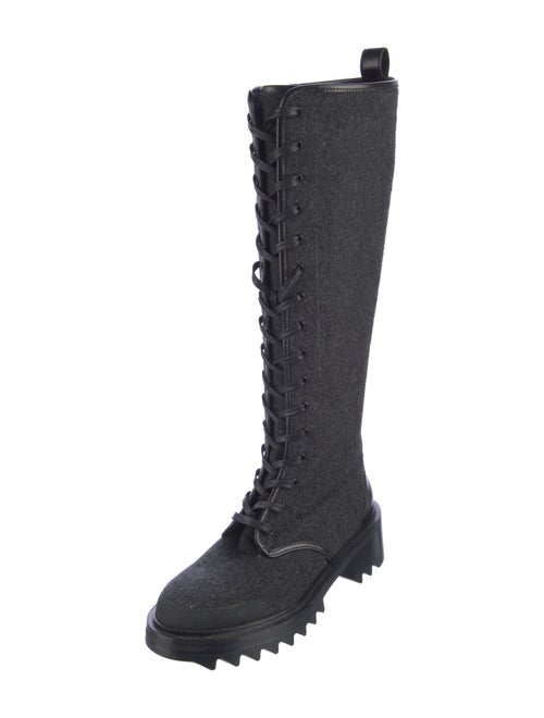 Tamara Mellon Wool Lace-Up Boots
