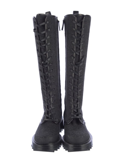 Tamara Mellon Wool Lace-Up Boots