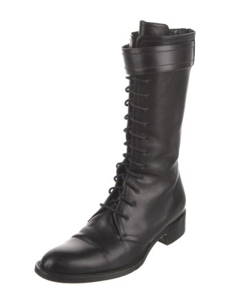 Tamara Mellon Leather Combat Boots
