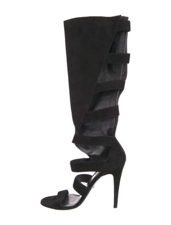 Tamara Mellon Suede Lace-Up Boots