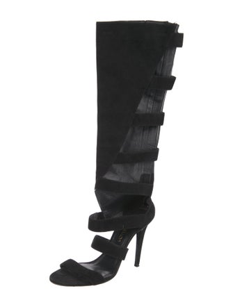 Tamara Mellon Suede Lace-Up Boots
