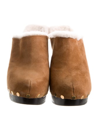 Tamara Mellon Suede Studded Accents Mules