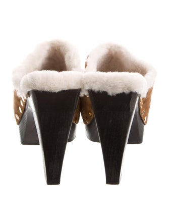 Tamara Mellon Suede Studded Accents Mules