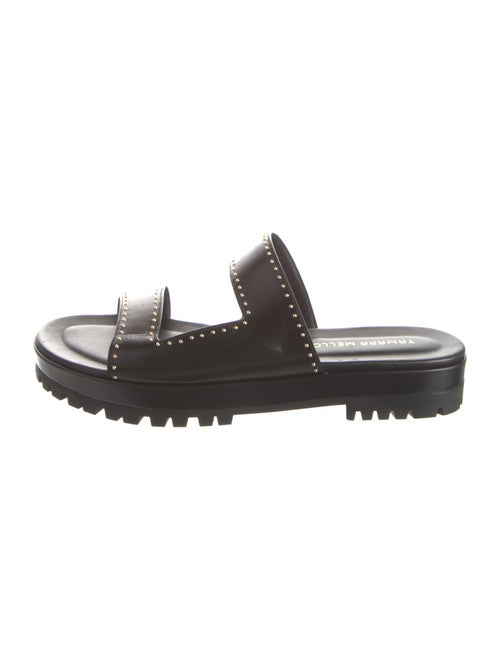 Tamara Mellon Leather Studded Accents Slides