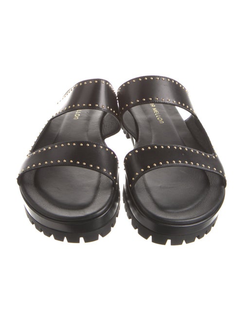 Tamara Mellon Leather Studded Accents Slides