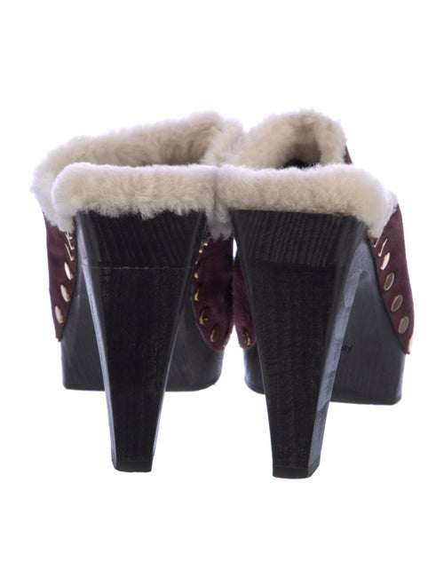 Tamara Mellon Suede Studded Accents Mules