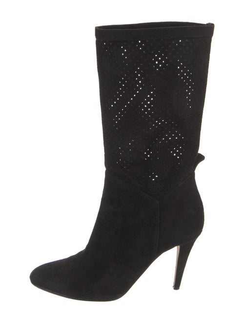 Tamara Mellon Suede Cutout Accent Boots