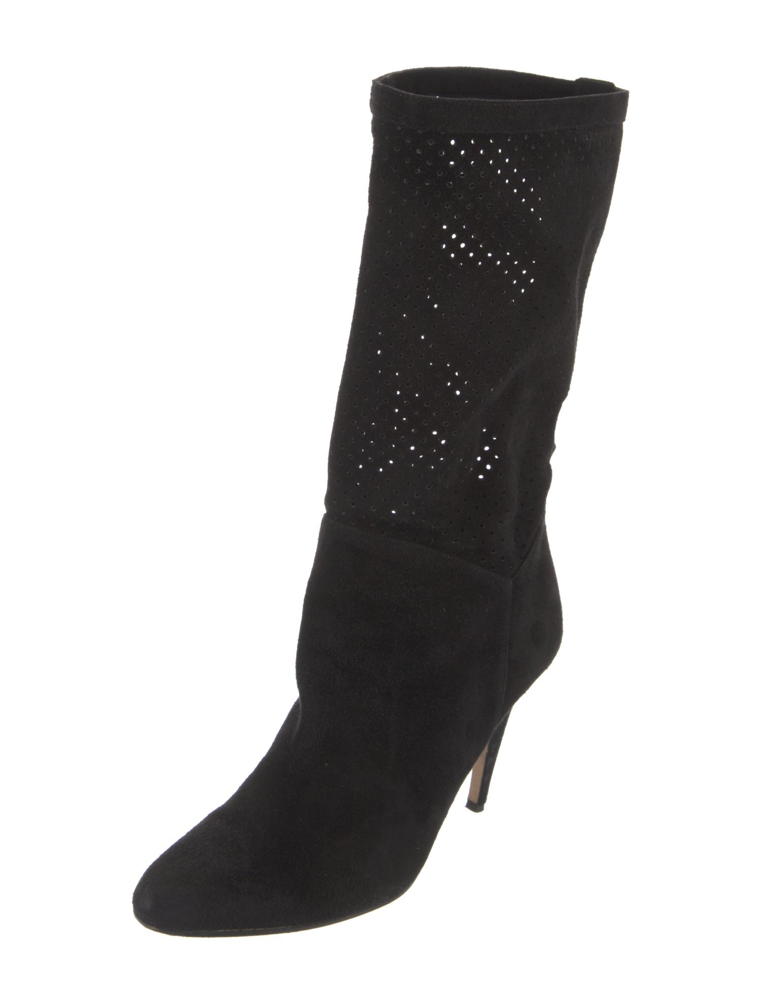Tamara Mellon Suede Cutout Accent Boots