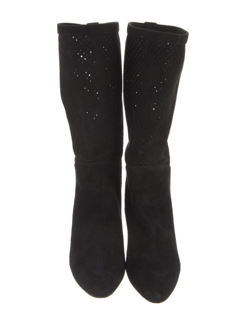 Tamara Mellon Suede Cutout Accent Boots