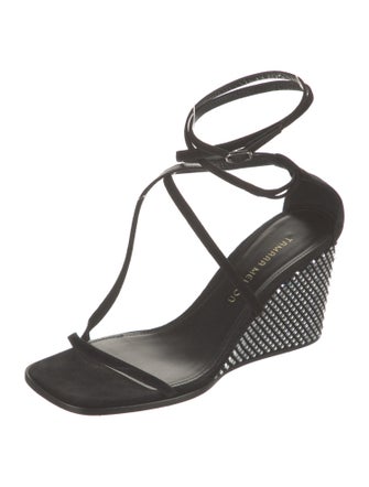 Tamara Mellon Leather T-Strap Sandals