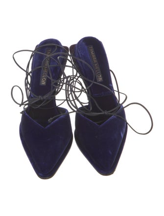 Tamara Mellon Velvet Crystal Embellishments D'Orsay Pumps