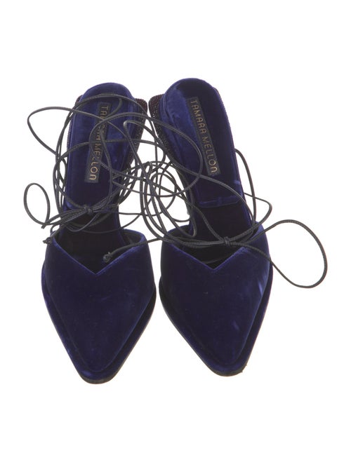 Tamara Mellon Velvet Crystal Embellishments D'Orsay Pumps