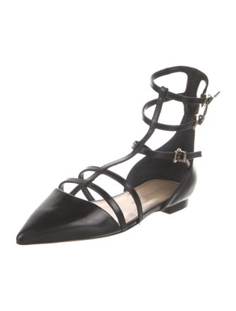 Tamara Mellon Leather D'Orsay Flats