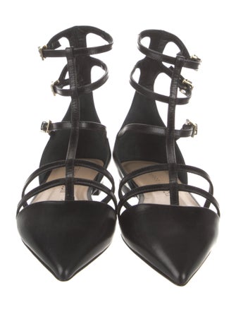 Tamara Mellon Leather D'Orsay Flats