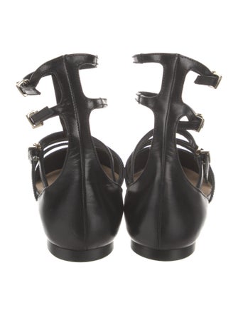 Tamara Mellon Leather D'Orsay Flats