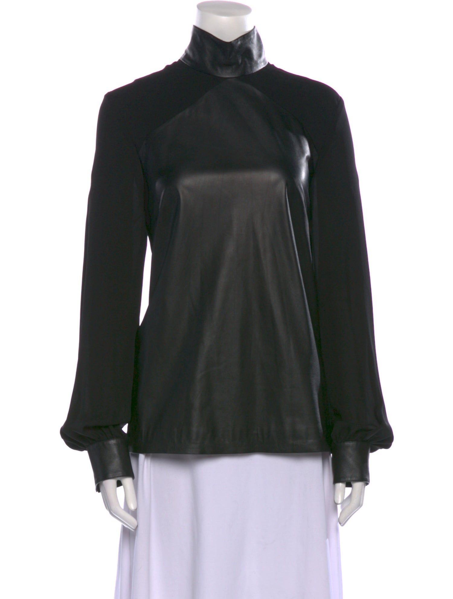 Tamara Mellon Silk Turtleneck Top