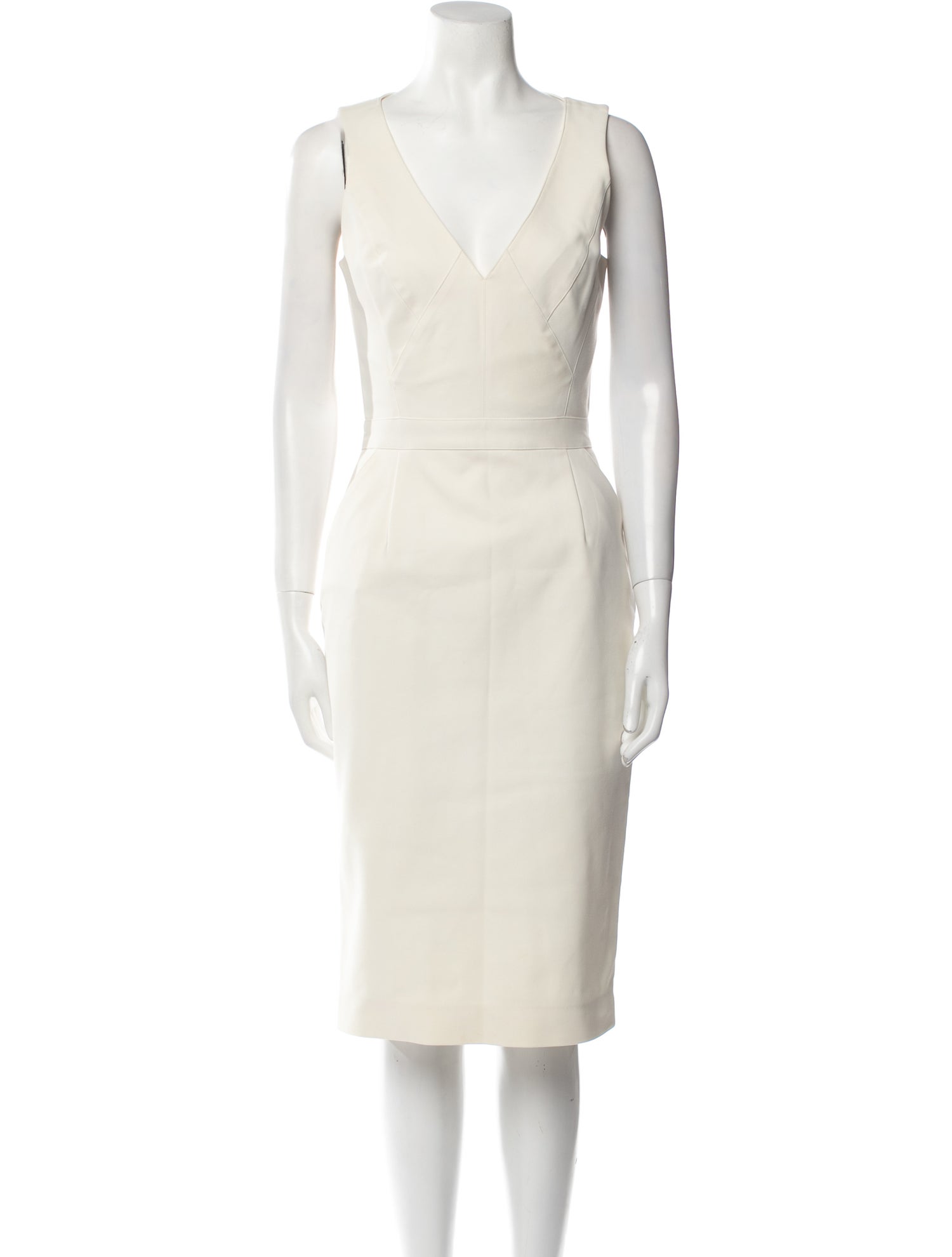 Tamara Mellon V-Neck Midi Length Dress