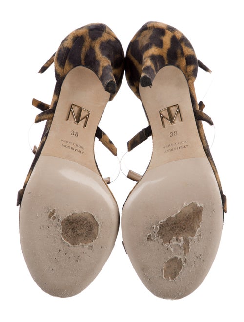 Tamara Mellon Suede Animal Print Sandals