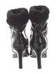 Tamara Mellon Patent Leather Faux Fur Trim Boots