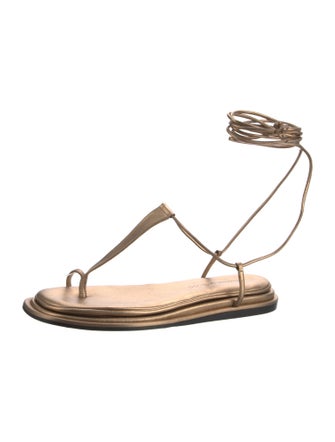 Tamara Mellon Leather T-Strap Sandals