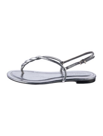 Tamara Mellon Leather Slingback Sandals