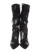 Tamara Mellon Patent Leather Leather Trim Embellishment Combat Boots