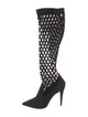 Tamara Mellon Suede Cutout Accent Sock Boots