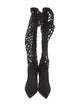 Tamara Mellon Suede Cutout Accent Sock Boots