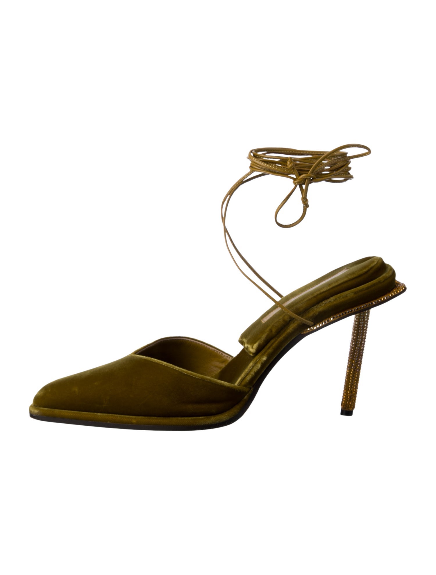 Tamara Mellon Velvet Crystal Embellishments D'Orsay Pumps