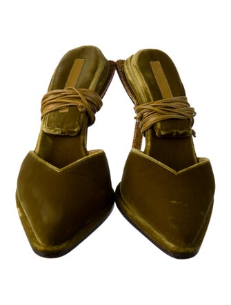 Tamara Mellon Velvet Crystal Embellishments D'Orsay Pumps