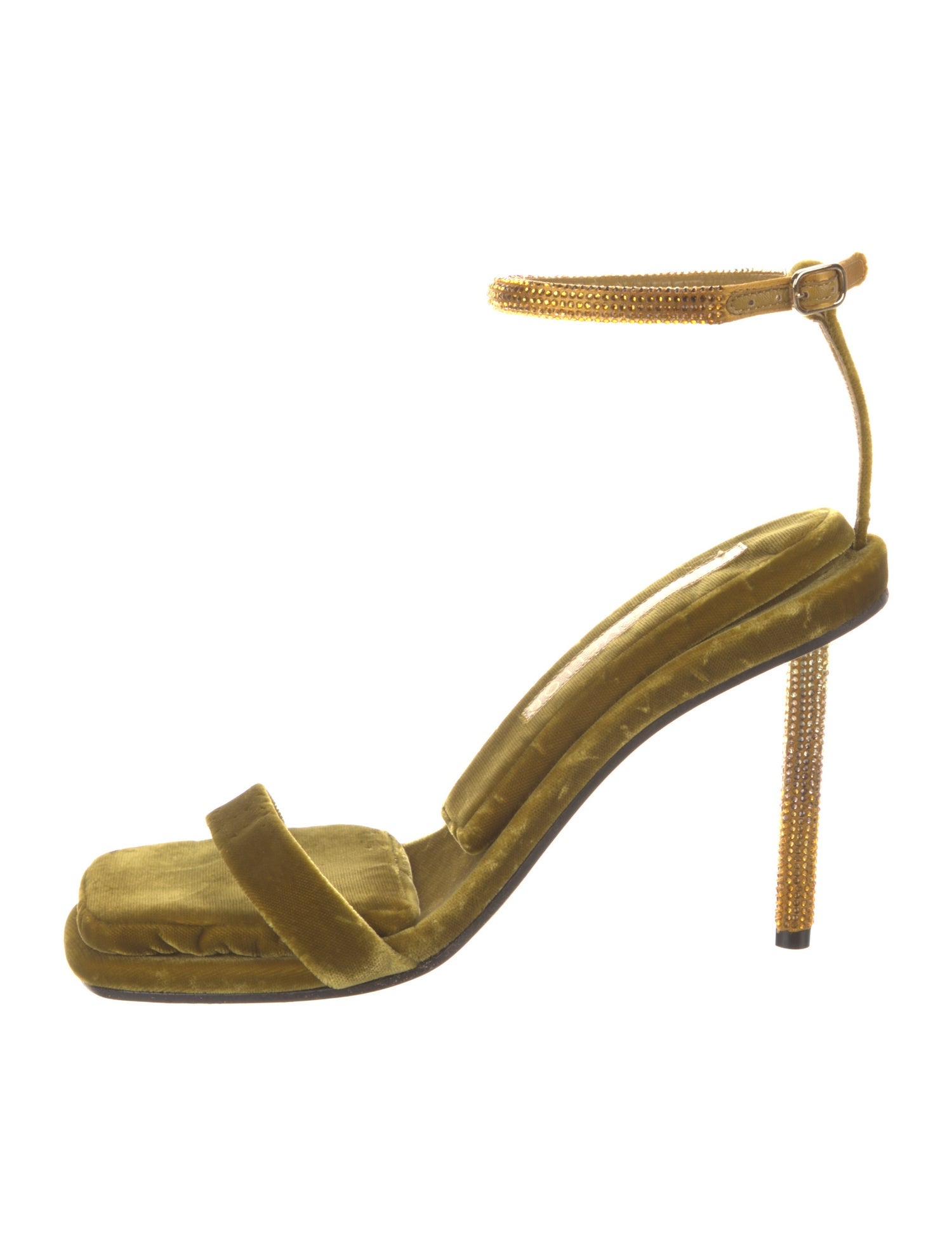 Tamara Mellon Velvet Crystal Embellishments Sandals