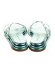 Tamara Mellon Leather Crystal Embellishments Slides