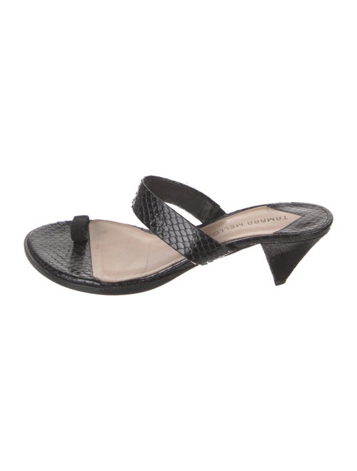 Tamara Mellon Snakeskin Slides