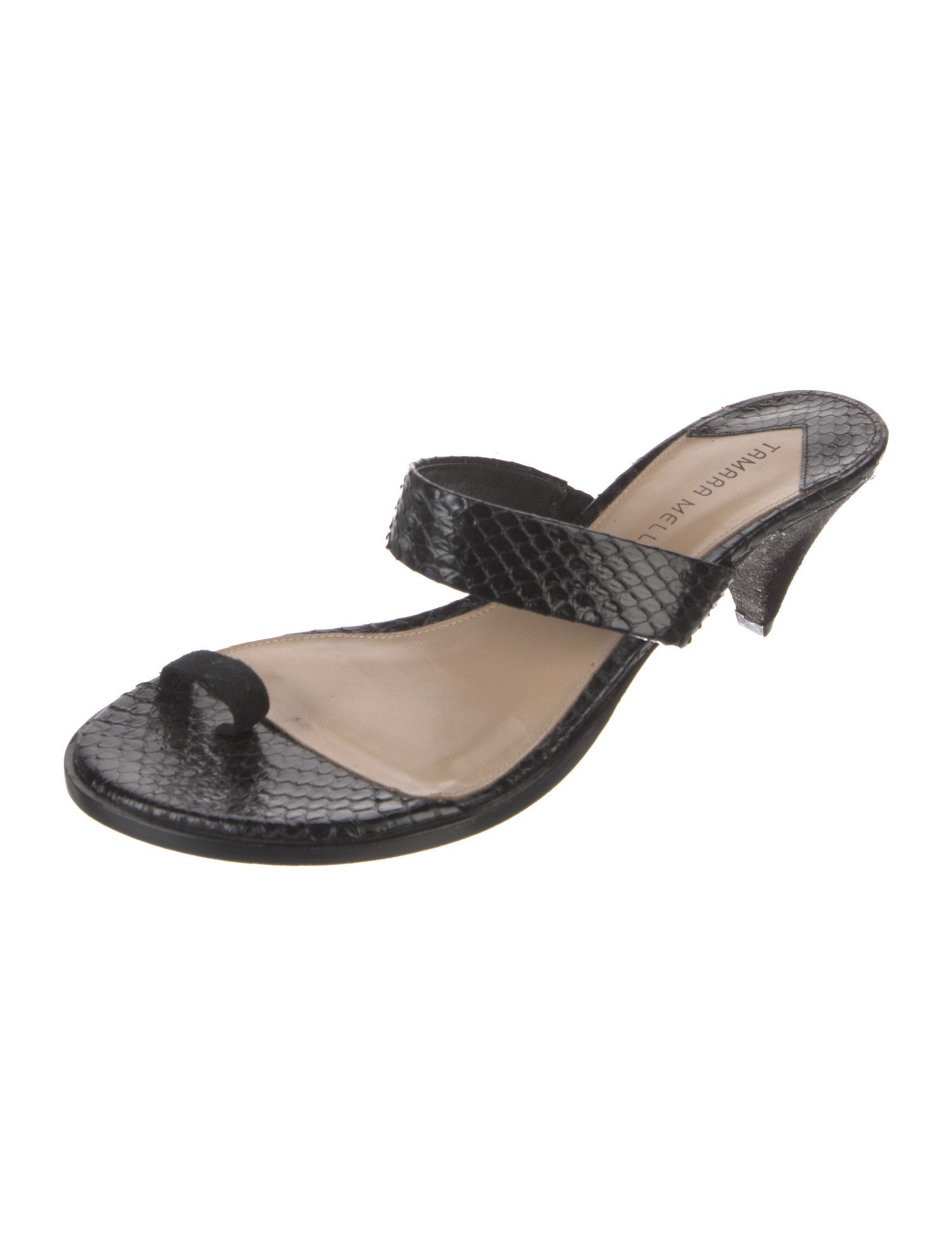 Tamara Mellon Snakeskin Slides