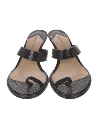 Tamara Mellon Snakeskin Slides