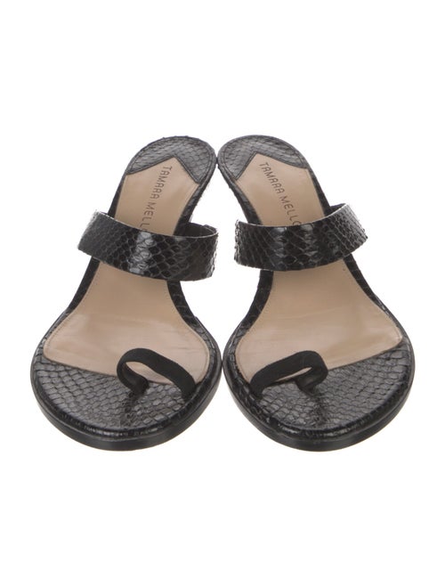 Tamara Mellon Snakeskin Slides