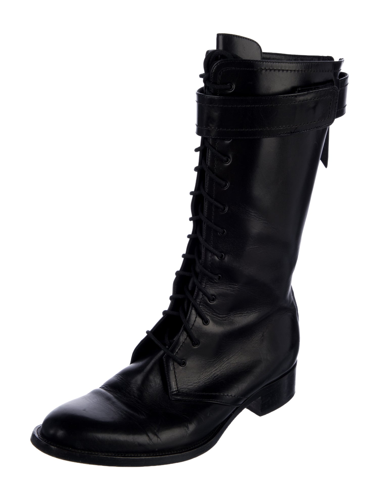 Tamara Mellon Leather Combat Boots