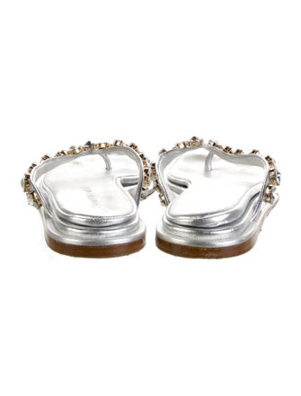 Tamara Mellon Leather Slides