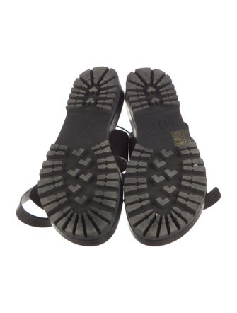 Tamara Mellon Leather Floral Print Slingback Sandals