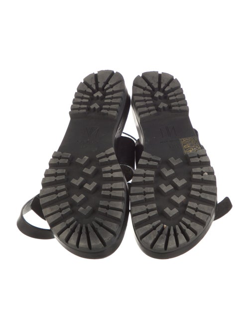 Tamara Mellon Leather Floral Print Slingback Sandals