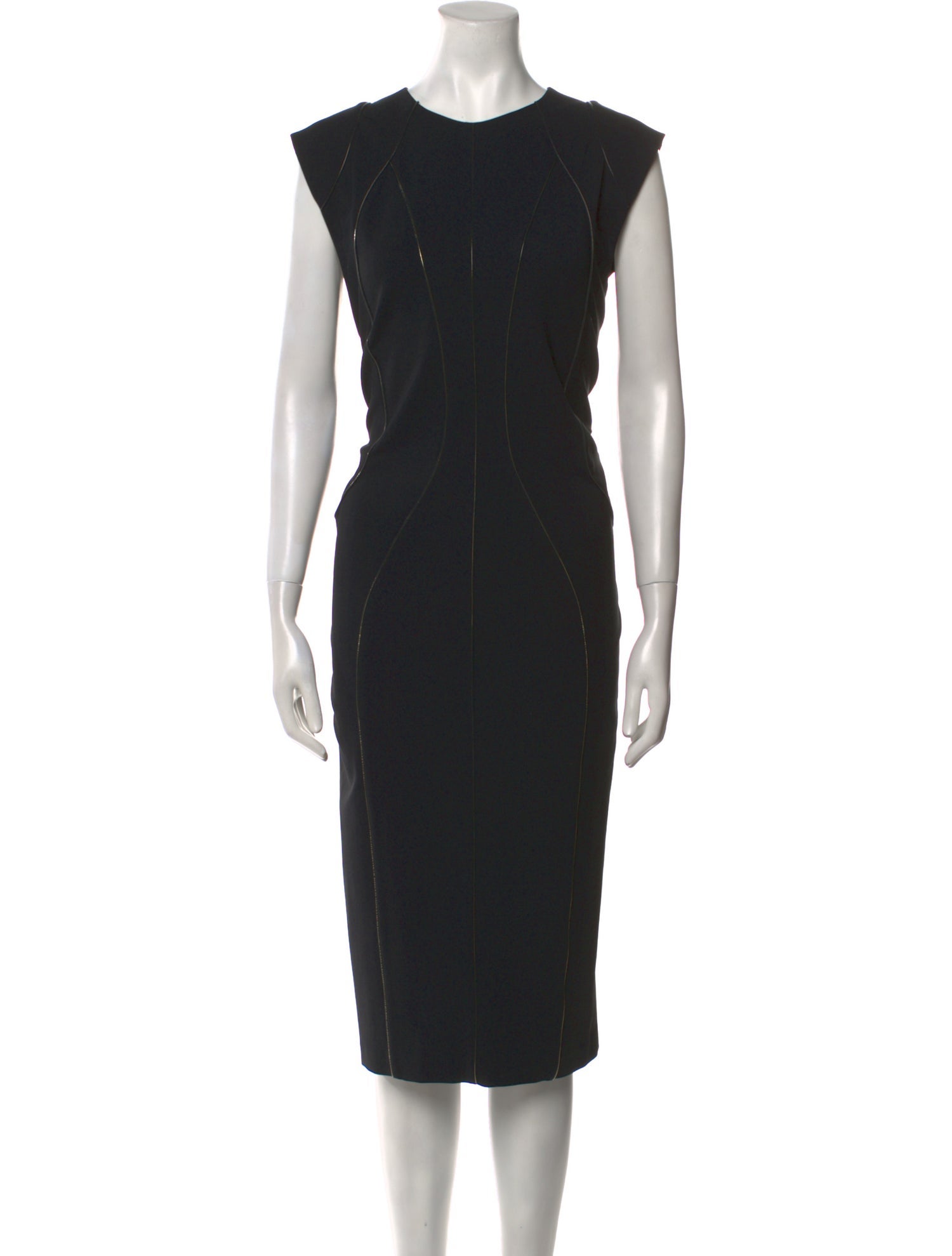 Tamara Mellon Crew Neck Midi Length Dress