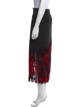 Tamara Mellon Suede Midi Length Skirt