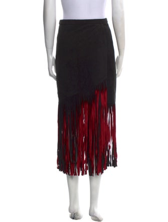 Tamara Mellon Suede Midi Length Skirt
