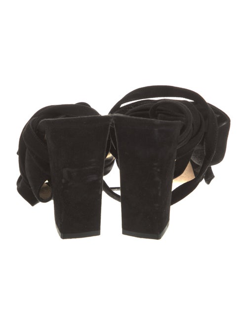 Tamara Mellon Suede Animal Print Sandals